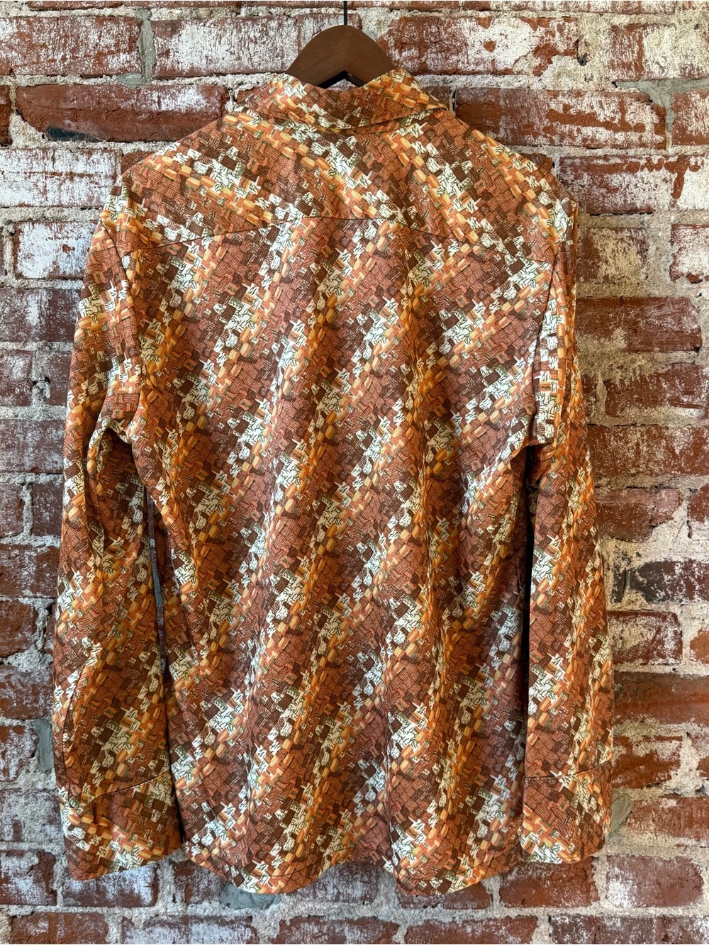 Vintage 70s Johnny Miller Long Sleeve Print Maximalist Size Large - Picture 6 of 7